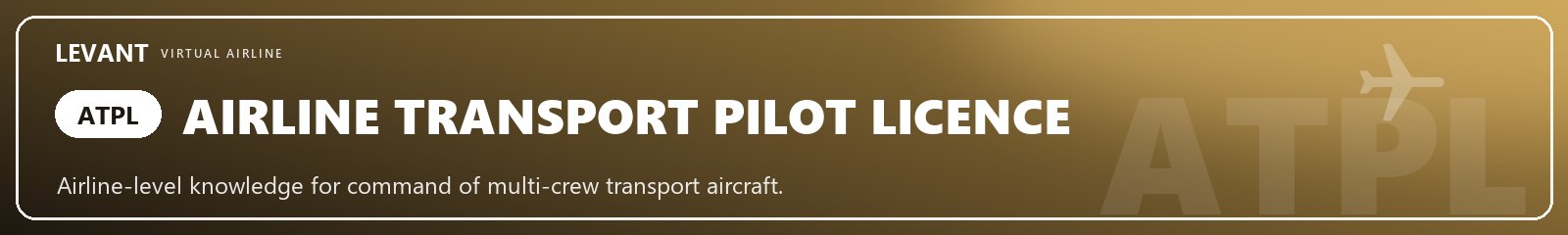 ATPL - Airline Transport Pilot Licence