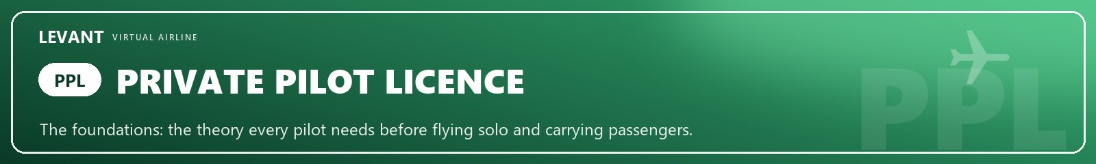 PPL - Private Pilot Licence